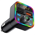 Bluetooth FM Transmitter / Auto-Schnellladegerät BT22 mit 2x USB - Schwarz