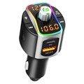 Bluetooth FM Transmitter & Schnell Kfz-Ladegerät mit LED-Licht BC67