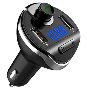 Bluetooth FM Transmitter mit Dual USB Autoladegerät T20 - Schwarz