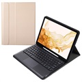 Samsung Galaxy Tab S8+ Hülle mit Bluetooth Tastatur - Gold