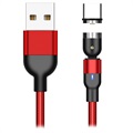 Geflochtenes Rotierendes Magnetisches USB Typ-C Kabel - 2m