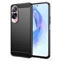 Honor 90 Lite/X50i Gebürstete TPU Hülle - Karbonfaser - Schwarz