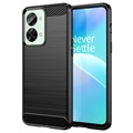 OnePlus Nord 2T Brushed TPU Hülle - Karbonfaser - Schwarz