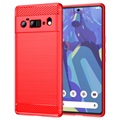 Google Pixel 6 Pro Angeraute TPU Hülle - Karbonfaser