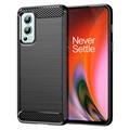 OnePlus Nord 2 5G Gebürstete TPU Hülle - Karbonfaser - Schwarz