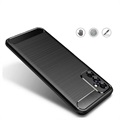 Samsung Galaxy M52 5G Brushed TPU Hülle - Karbonfaser - Schwarz