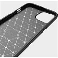 iPhone 13 Mini Gebürstete TPU Hülle - Karbonfaser - Schwarz