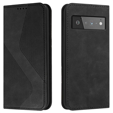 Business Style Google Pixel 6 Wallet Hülle - Schwarz