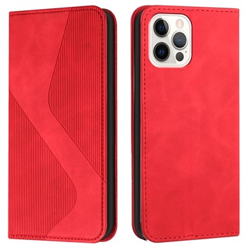 Business Style iPhone 13 Pro Max Wallet Hülle - Rot