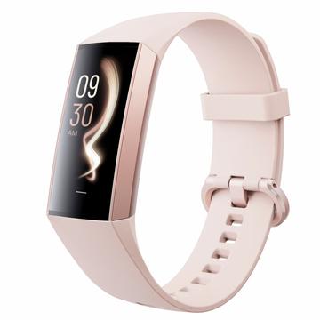 C80 1.1" AMOLED-Bildschirm Körpertemperatur Smart-Armband mit Herzfrequenz, Blutdruck, Blutsauerstoff Überwachung - Gold / Pink