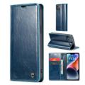 Caseme 003 Serie iPhone 14 Schutzhülle mit Geldbörse - Blau