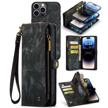 Caseme 2-in-1 Multifunktions iPhone 14 Pro Max Wallet Hülle - Schwarz