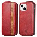 Caseneo 003 iPhone 14 Vertikale Flip Case mit Ständer - Rot