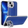 CamStand iPhone 13 Hybrid Hülle - Karbonfaser - Blau