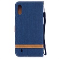 Canvas Diary Series Samsung Galaxy M10 Wallet Hülle - Dunkel Blau