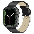 Karbonfaser-Textur Apple Watch Series 7 Hülle - 45mm - Schwarz