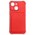 Card Armor Series iPhone 13 Mini Silikonhülle - Rot