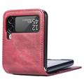 Card Serie Samsung Galaxy Z Flip4 5G Wallet Hülle - Rot