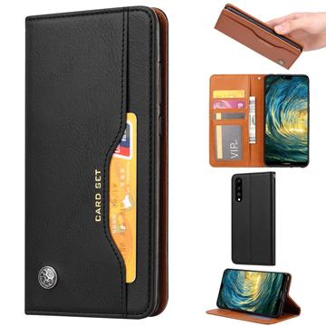 Huawei P20 Card Set Series Wallet Hülle - Schwarz