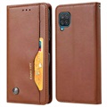 Card Set Serie Samsung Galaxy A12 Wallet Hülle - Braun
