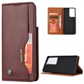 Card Set Serie Samsung Galaxy S21 Ultra 5G Wallet Hülle - Weinrot