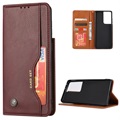 Card Set Series Samsung Galaxy S21 5G Wallet Hülle - Weinrot