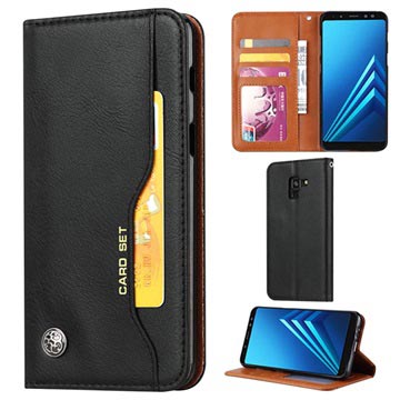 Card Set Serie Samsung Galaxy A8 (2018) Wallet Schutzhülle - Schwarz