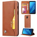 Card Set Serie Samsung Galaxy A8 (2018) Wallet Schutzhülle - Braun