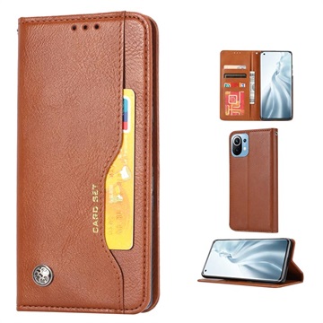 Card Set Serie Xiaomi Mi 11 Lite 5G Wallet Hülle - Braun