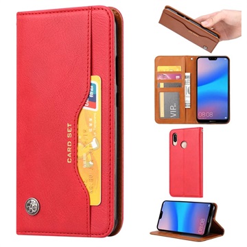 Card Set Series Huawei P30 Lite Wallet Hülle - Rot