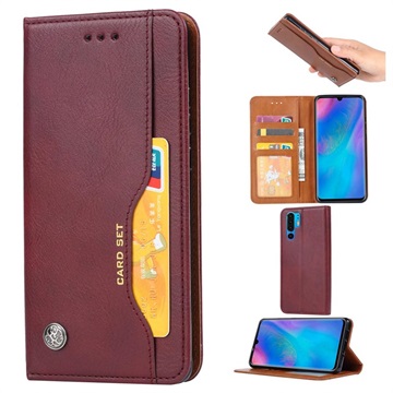 Card Set Huawei P30 Pro Wallet Hülle - Weinrot