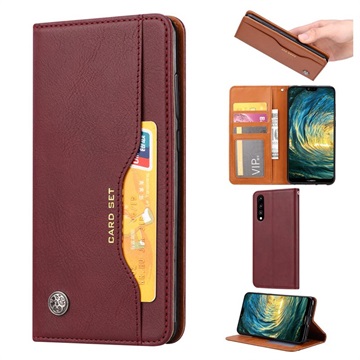 Card Set Series Huawei P30 Wallet Hülle - Weinrot