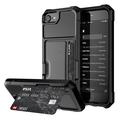 iPhone 7/8/SE (2020)/SE (2022) Kartenhalter Hybrid Hülle - Schwarz