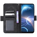 Cardholder Serie HTC Desire 22 Pro Schutzhülle mit Geldbörse - Schwarz