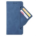 Cardholder Serie HTC Desire 22 Pro Schutzhülle mit Geldbörse - Blau