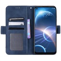 Cardholder Serie HTC Desire 22 Pro Schutzhülle mit Geldbörse - Blau