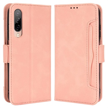 Cardholder Serie HTC Desire 22 Pro Schutzhülle mit Geldbörse - Rosa