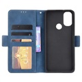 Cardholder Serie Motorola Moto E20 Wallet Hülle - Blau