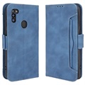 Cardholder Serie Samsung Galaxy M21 2021 Schutzhülle mit Geldbörse - Blau
