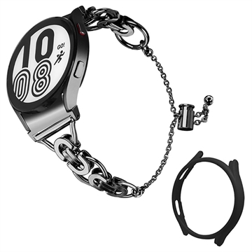 Samsung Galaxy Watch5 Hülle / Edelstahlarmband - 44mm - Schwarz