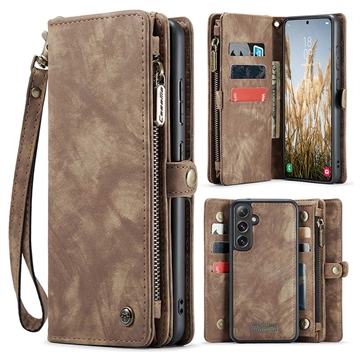 Samsung Galaxy S24 FE Caseme 008 2-in-1 Multifunktions Wallet Hülle - Braun