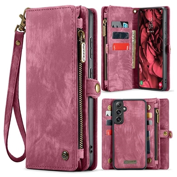 Samsung Galaxy S24 FE Caseme 008 2-in-1 Multifunktions Wallet Hülle - Rot