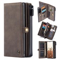 Caseme 2-in-1 Multifunktionale Samsung Galaxy S21 Ultra 5G Wallet Hülle - Braun