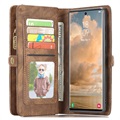 Caseme 2-in-1 Multifunktions Samsung Galaxy S22 Ultra 5G Wallet Hülle - Braun