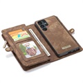 Caseme 2-in-1 Multifunktions Samsung Galaxy S22 Ultra 5G Wallet Hülle - Braun