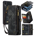 iPhone XR Caseme 2-in-1 Multifunktions Wallet Hülle - Schwarz