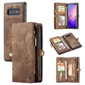 Caseme 2-in-1 Multifunktions Samsung Galaxy S10 Wallet Hülle - Braun