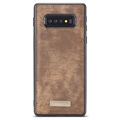 Caseme 2-in-1 Multifunktions Samsung Galaxy S10 Wallet Hülle - Braun
