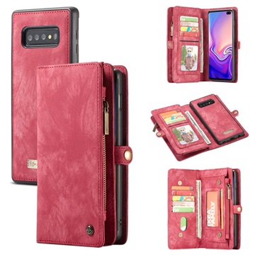 Caseme 2-in-1 Multifunktions Samsung Galaxy S10 Wallet Hülle - Rot