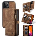 Caseme 2-in-1 Multifunktions iPhone 12/12 Pro Wallet Hülle - Braun